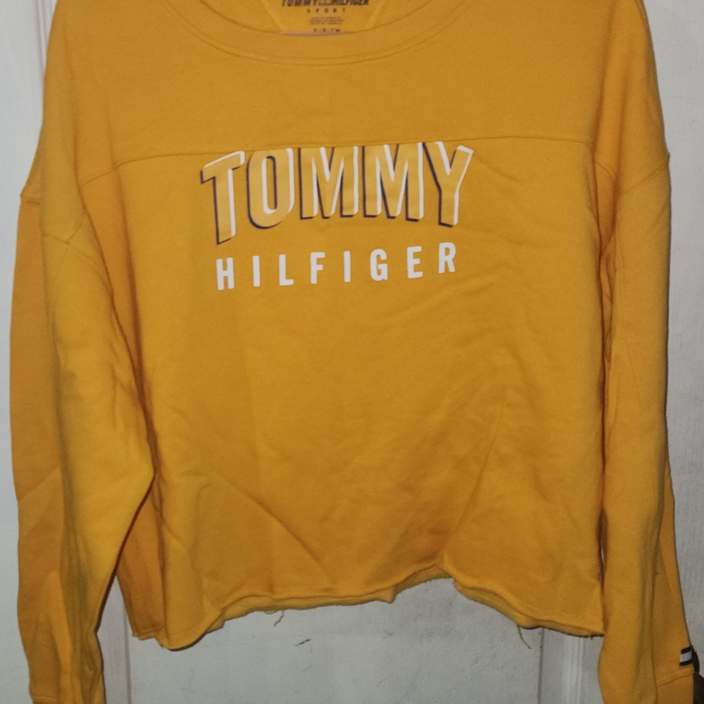 Tommy Hilfiger Yellow Slightly Cropped Sweatshirt